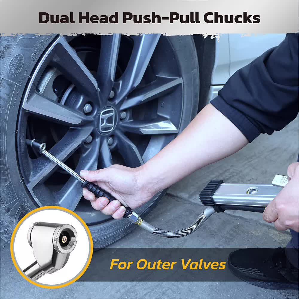 Air Compressors: 3in1 255PSI Tyre Inflator Car Motorcycle Air Tire Pressure Gauge Hose Pump Au