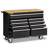Tool Boxes: HORUSDY 9 Drawer Tool Box Chest Cabinet Trolley Box Garage Storage Toolbox Black