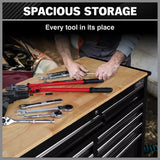 Tool Boxes: HORUSDY 9 Drawer Tool Box Chest Cabinet Trolley Box Garage Storage Toolbox Black