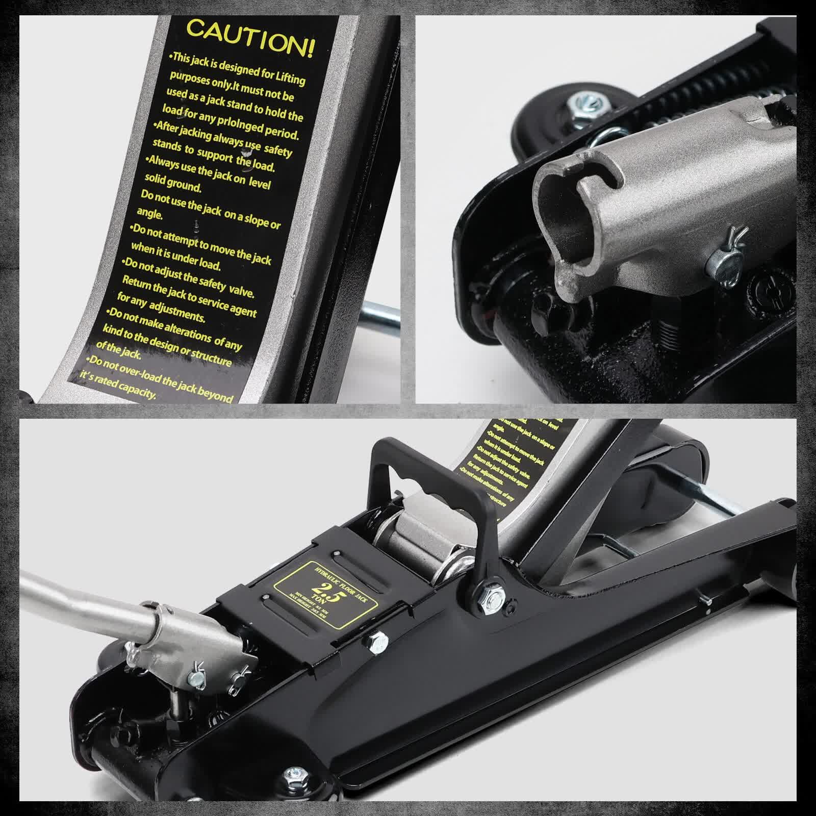 Hand Tools: Hydraulic Floor Jack 2.5T Trolley Low Profile Car Track Quick Lifting 85-385mm