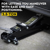 Hand Tools: Hydraulic Floor Jack 2.5T Trolley Low Profile Car Track Quick Lifting 85-385mm