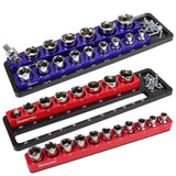 Car Mounts: SEDY 2Pc Magnetic Socket Organizer 1/2 Drive Metric SAE Sockets Storage Holder