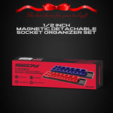 Car Mounts: SEDY 2Pc Magnetic Socket Organizer 1/2 Drive Metric SAE Sockets Storage Holder