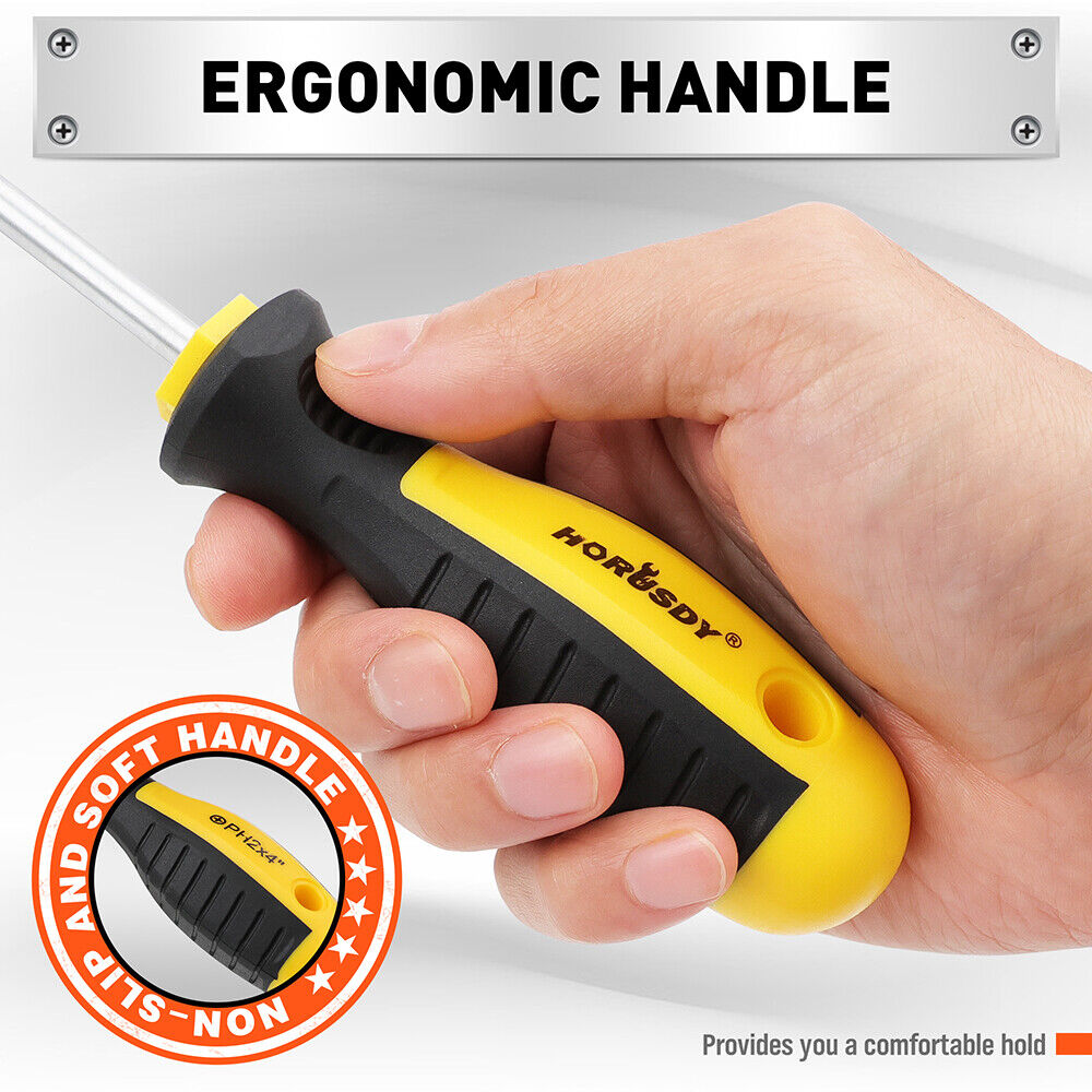 Drill & Screwdriver Accessories: 11-Pieces Magnetic Screwdriver Set with Case Magnetizer Demagnetizer Flat Head