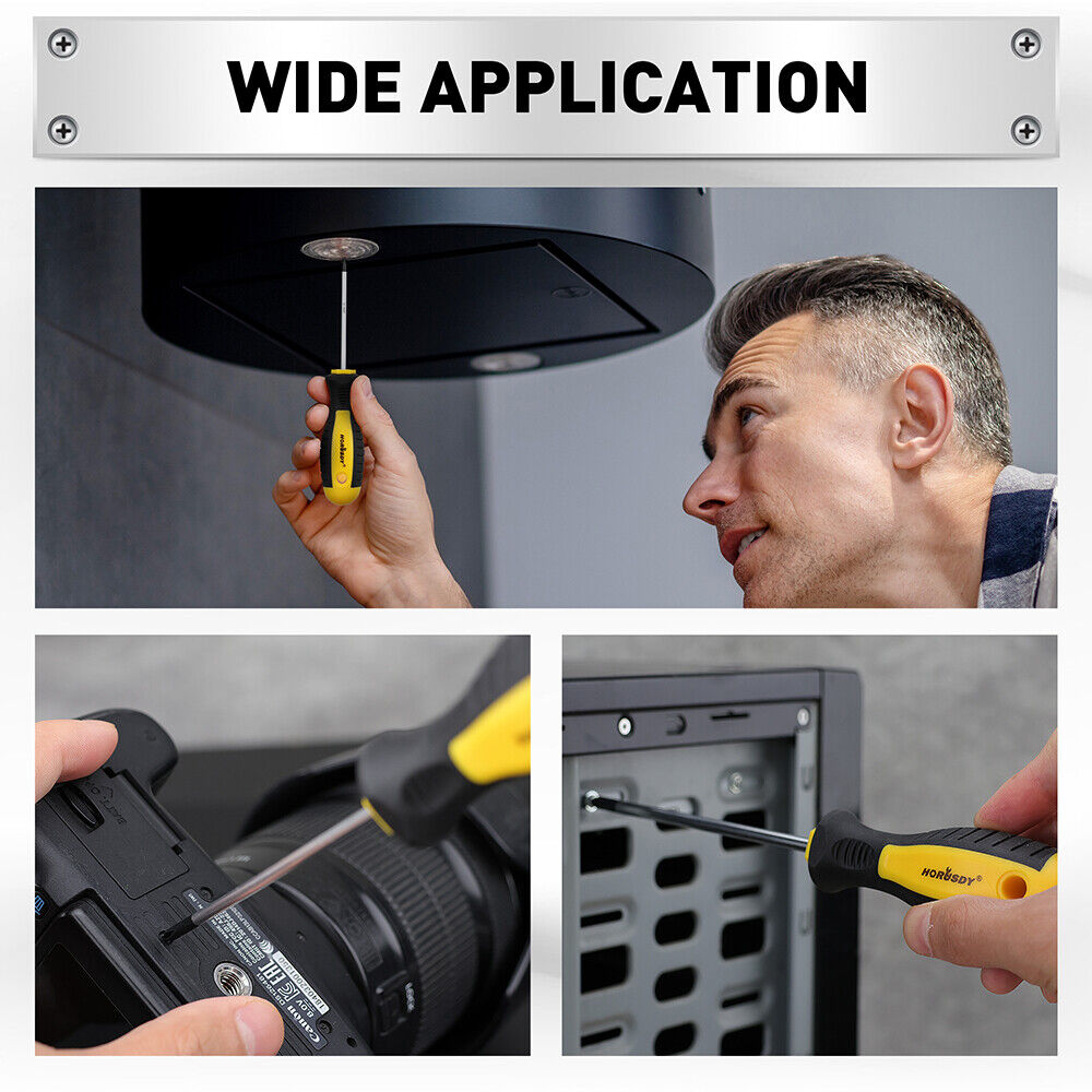 Drill & Screwdriver Accessories: 11-Pieces Magnetic Screwdriver Set with Case Magnetizer Demagnetizer Flat Head