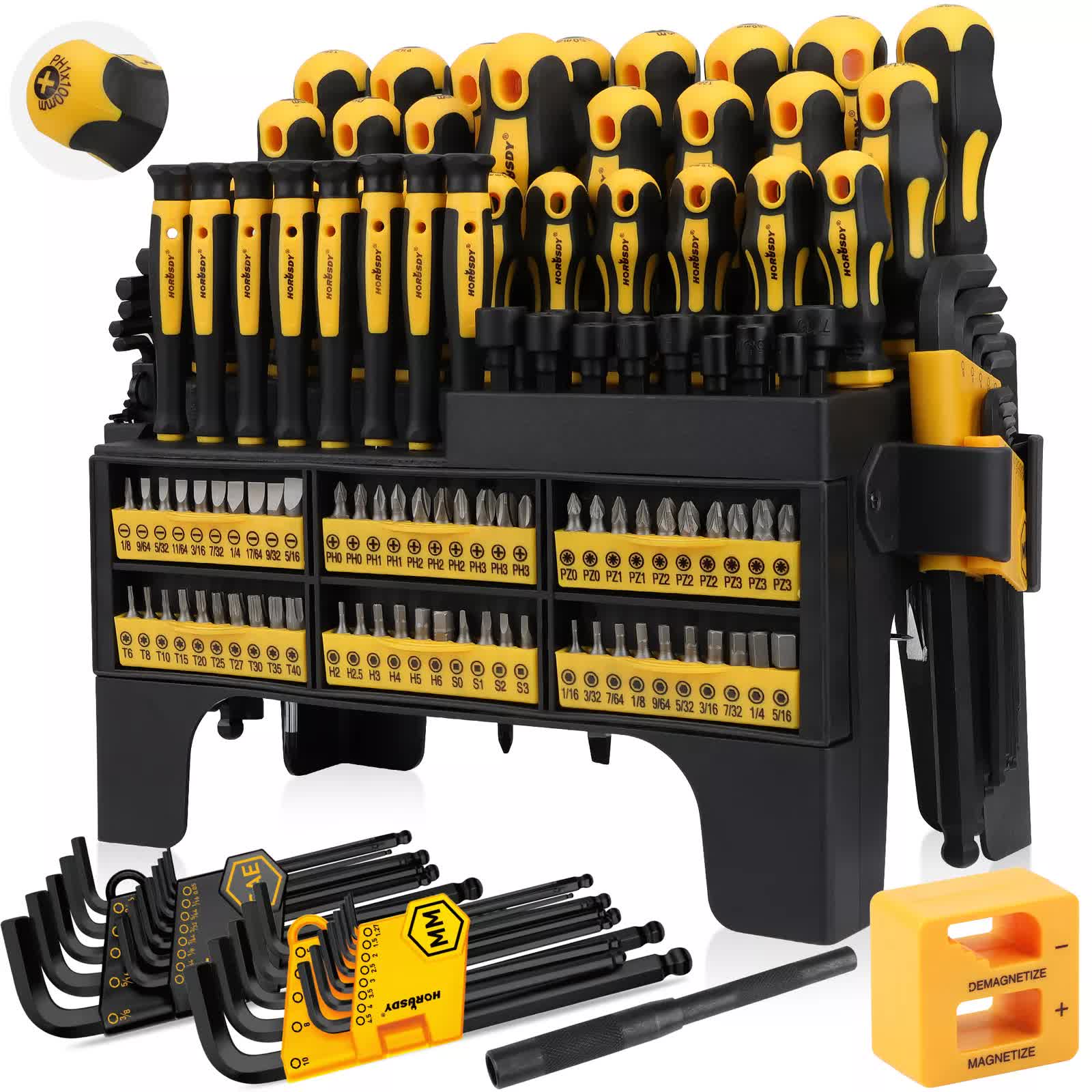 Screwdrivers: 140Pcs Magnetic Screwdriver Set Hex Key Magnetizer Demagnetizer Precision Screwdriver