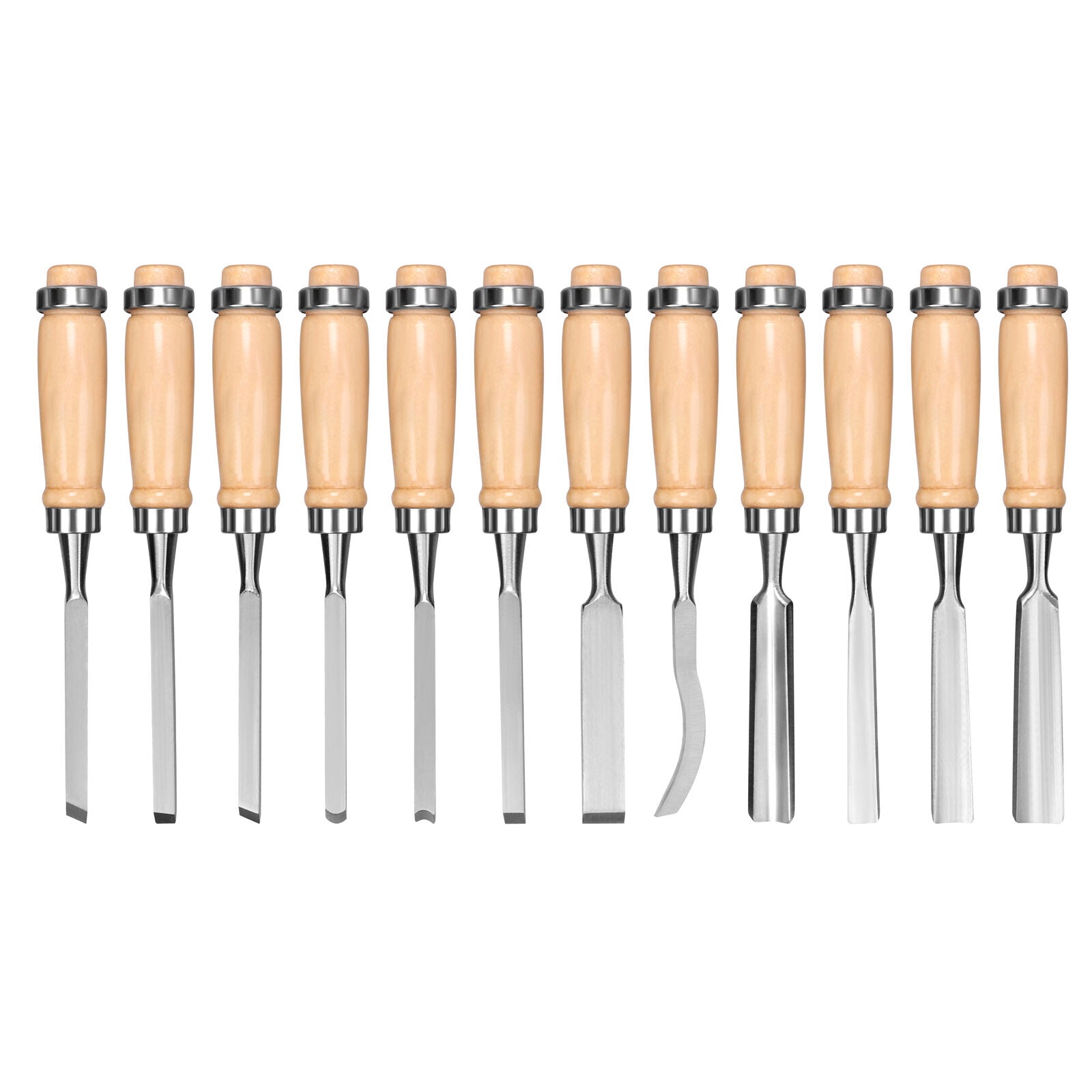 Putty Knives, Scrapers & Chisels: 12Pc Wood Carving Chisel Set Knife High Carbon Steel Woodworking Rolling Pouch