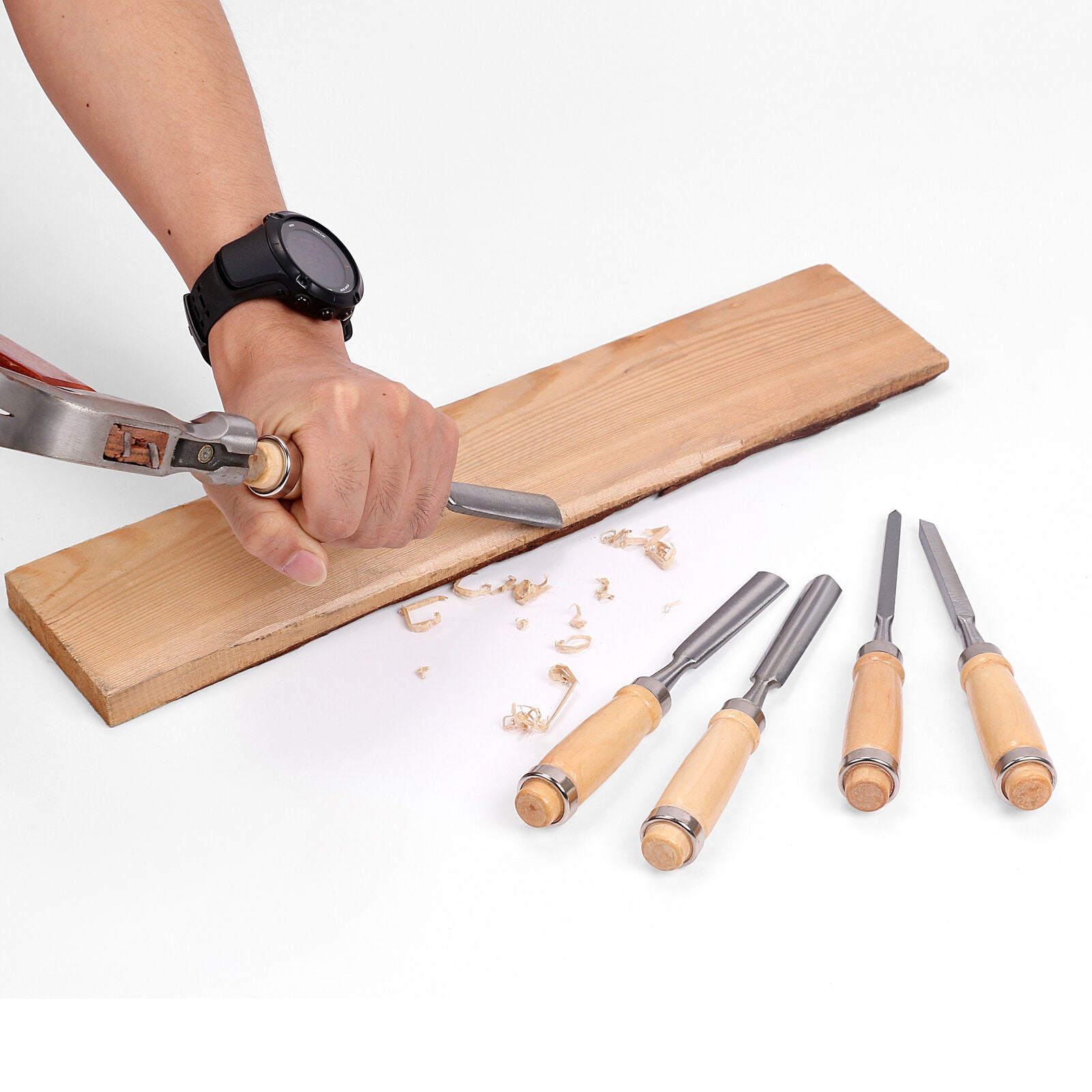Putty Knives, Scrapers & Chisels: 12Pc Wood Carving Chisel Set Knife High Carbon Steel Woodworking Rolling Pouch
