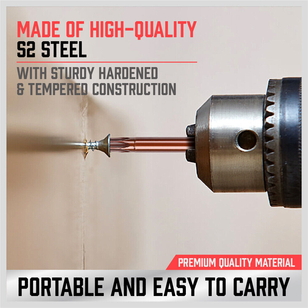 Drill & Screwdriver Accessories: 24Pc Torx Bit Set Star Head Screwdriver Bit Long Security Temper Proof T5-T40