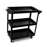 Clothing & Wardrobe Storage: Black 3-Tier Tool Cart Trolley Toolbox Workshop Garage Storage 150KG Organizer Garage
