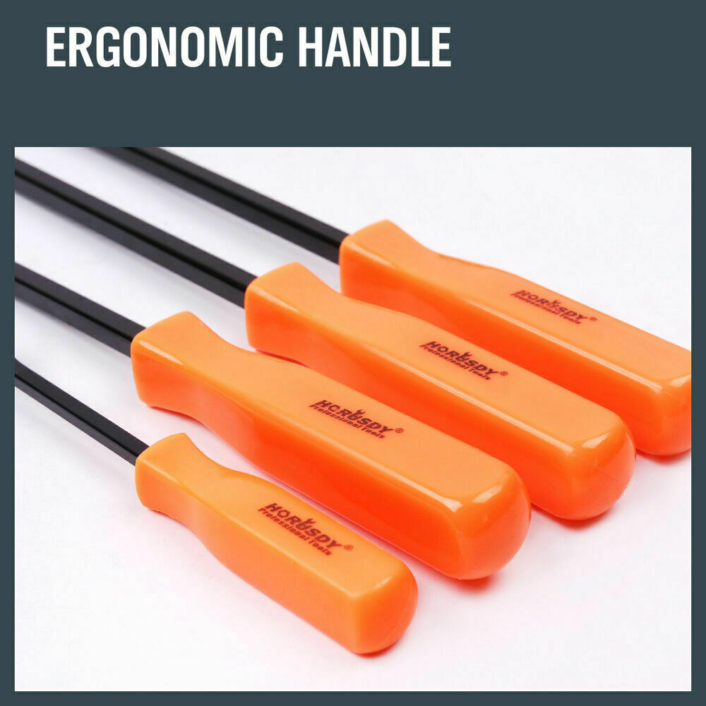 Bicycle Stands & Storage: Horusdy 4Pc Steel Pry Bar Set Heavy Duty Mechanic Crowbar Car  4" 7" 12" 17-1/2"