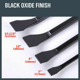 Bicycle Stands & Storage: Horusdy 4Pc Steel Pry Bar Set Heavy Duty Mechanic Crowbar Car  4" 7" 12" 17-1/2"