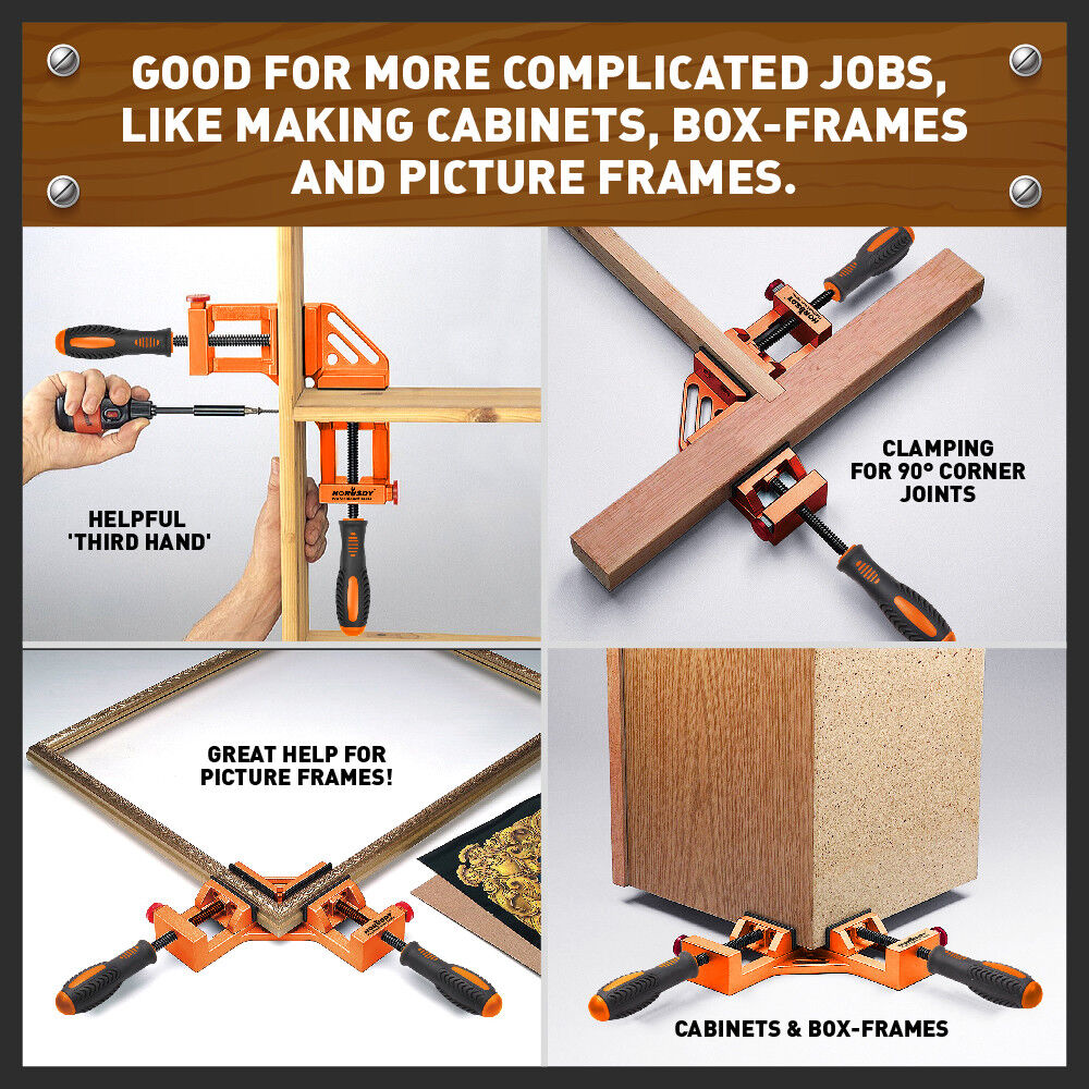 Tool Clamps & Vices: 90° Degree Corner Clamp Welding Vice Woodworking Alloy Body With Quick Release