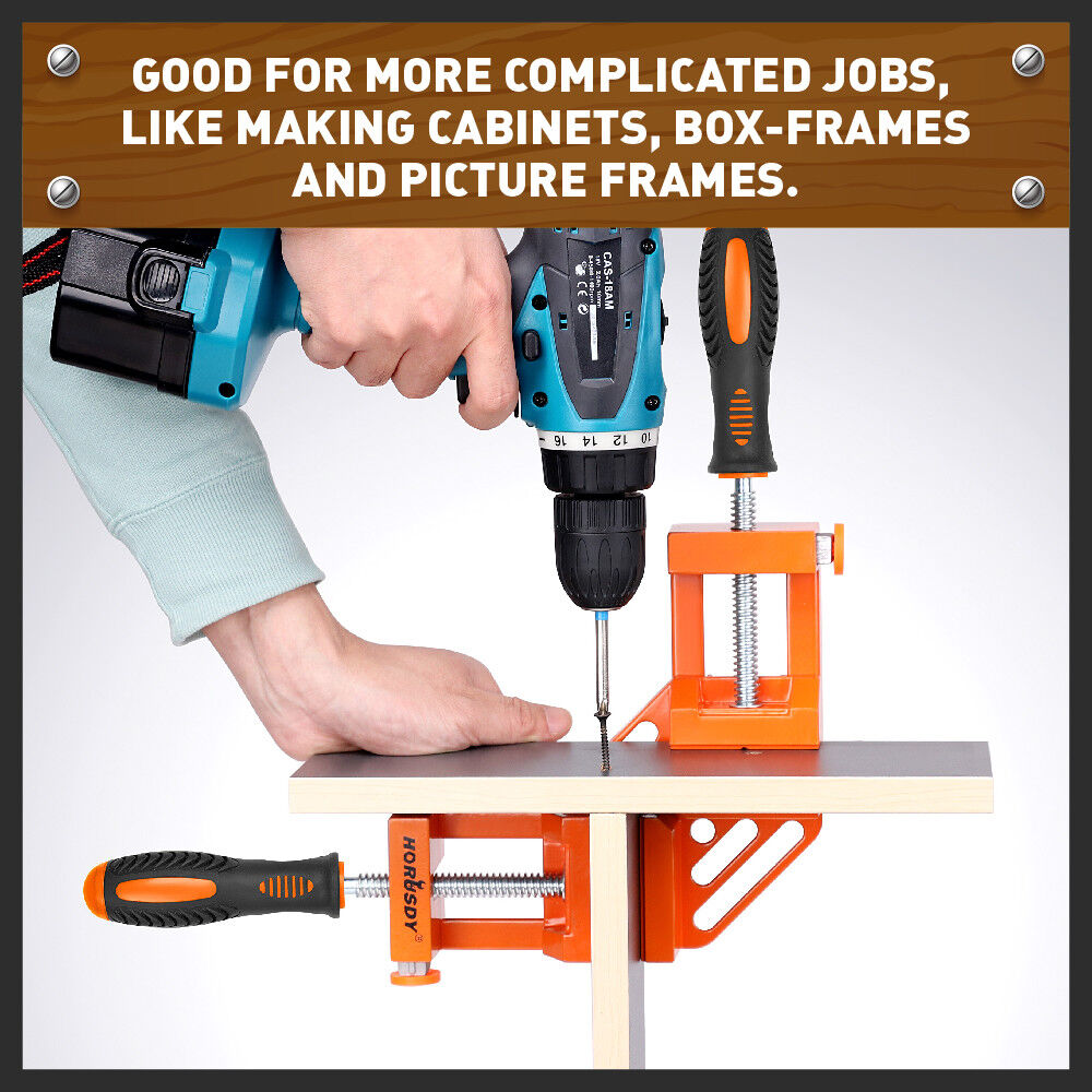 Tool Clamps & Vices: 90° Degree Corner Clamp Welding Vice Woodworking Alloy Body With Quick Release