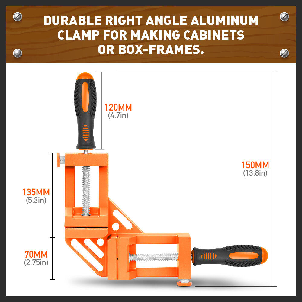 Tool Clamps & Vices: 90° Degree Corner Clamp Welding Vice Woodworking Alloy Body With Quick Release