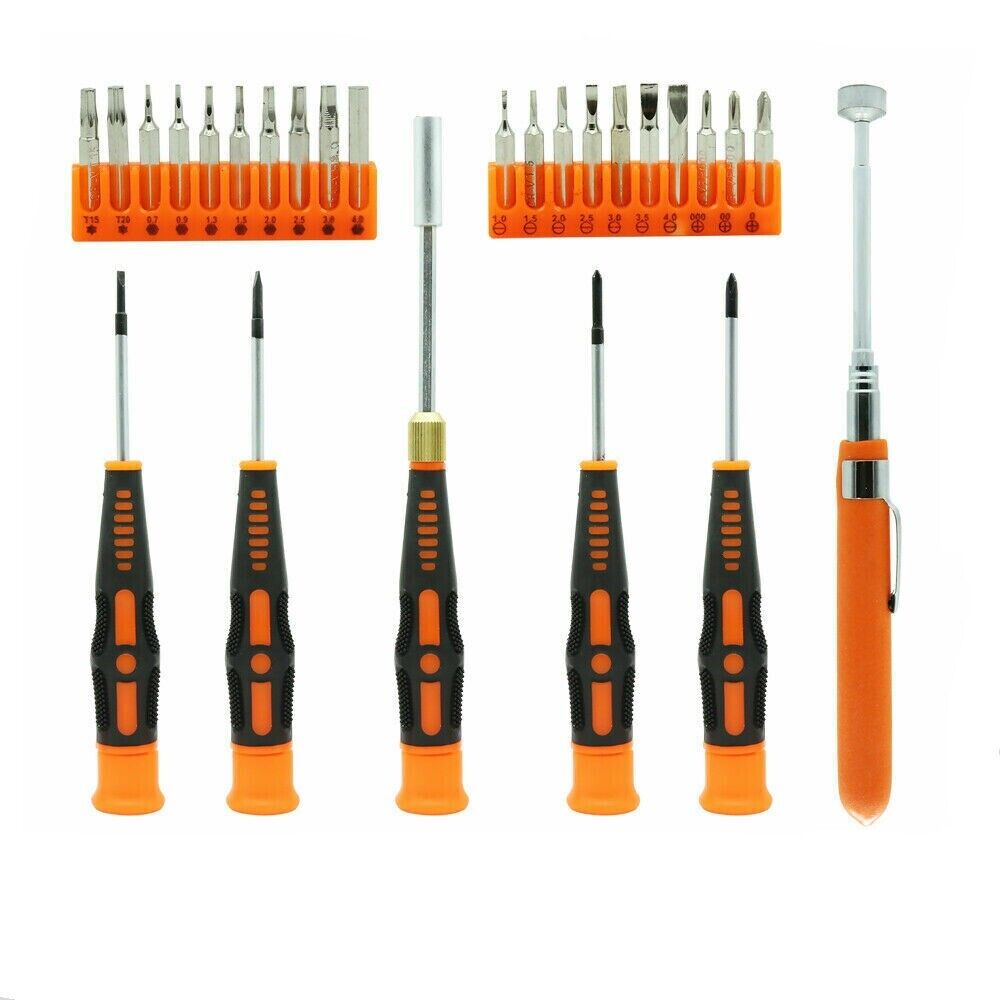 Drill & Screwdriver Accessories: 26Pc Precision Screwdriver Set Magnetic Pickup Hex Torx Philip Flat Bits Drive