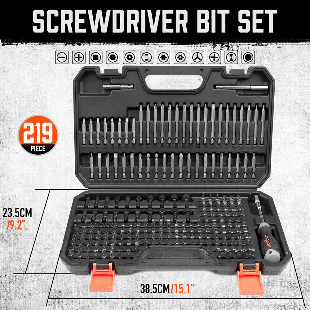 Automotive Repair & Speciality Tools: 219-Piece Combination Security Bit Set Screw Driver Bit Tamper Proof Torx Box