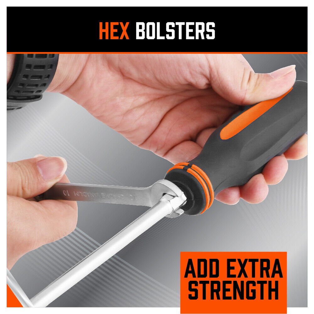 Hand Tools: 10Pcs Magnetic Screwdriver Set Phillips Slotted Magnetizer Non-Slip Handle Tool