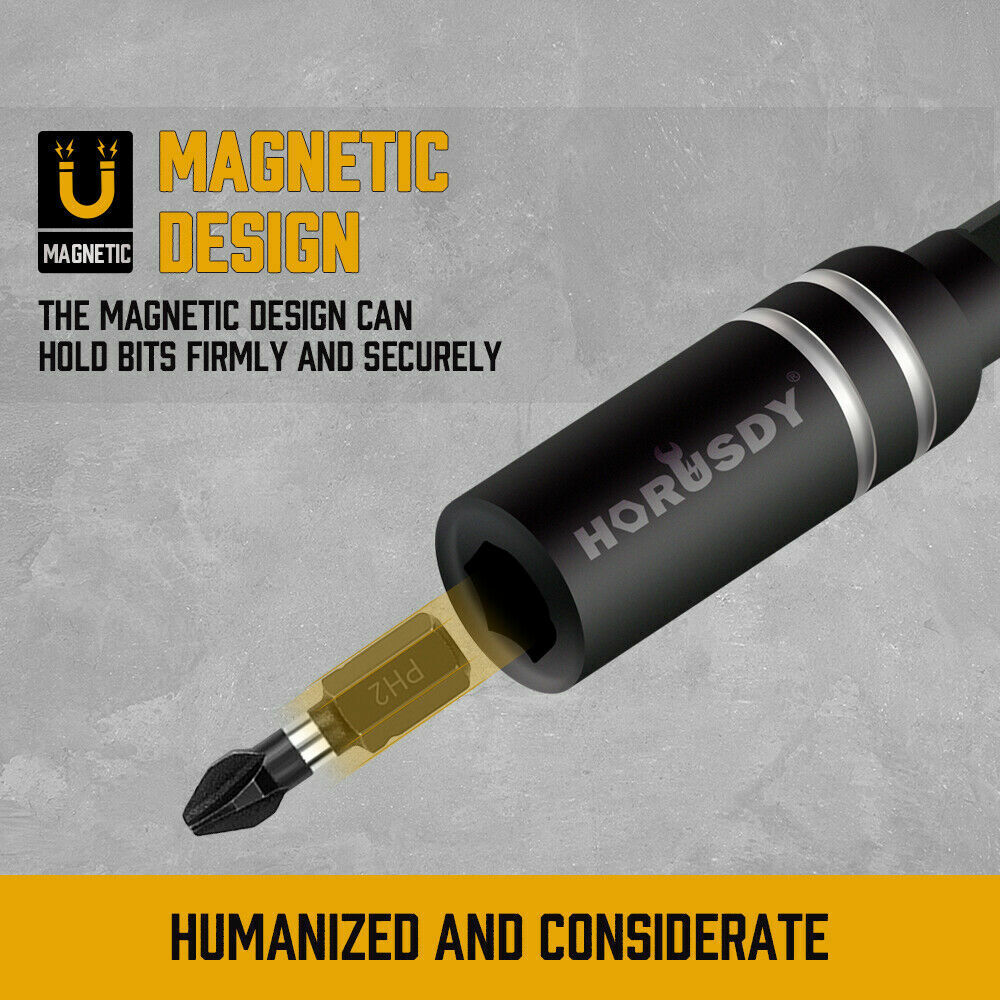 Drill & Screwdriver Accessories: 10Pc Magnetic Extension Socket Drill Bit Holder 1/4" Hex Screwdriver Nut Driver