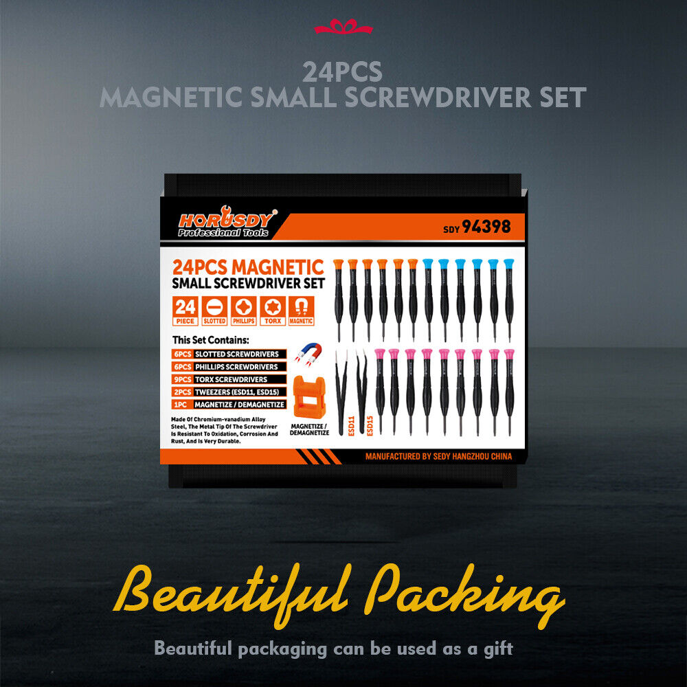 Screwdrivers: 24-Piece Magnetic Precision Screwdriver Set - Small Screwdrivers for Eyeglasses, Phones, Watches Electronics Repair
