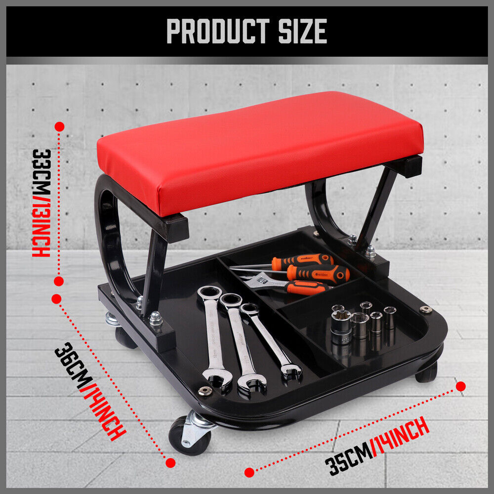 Office & Desk Chairs: HORUSDY Rolling Creeper Seat Workshop Mechanic Stool Garage Repair Storage Tray