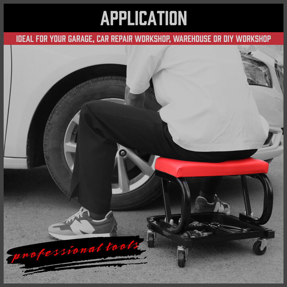 Office & Desk Chairs: HORUSDY Rolling Creeper Seat Workshop Mechanic Stool Garage Repair Storage Tray