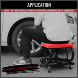 Office & Desk Chairs: HORUSDY Rolling Creeper Seat Workshop Mechanic Stool Garage Repair Storage Tray