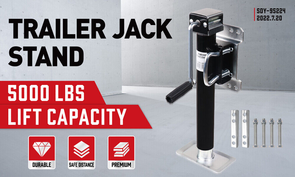 Automotive Lifts & Hoists: Trailer Caravan Canopy Jack Leg Stand Heavy Duty 2267KG/5000lbs Side Handle