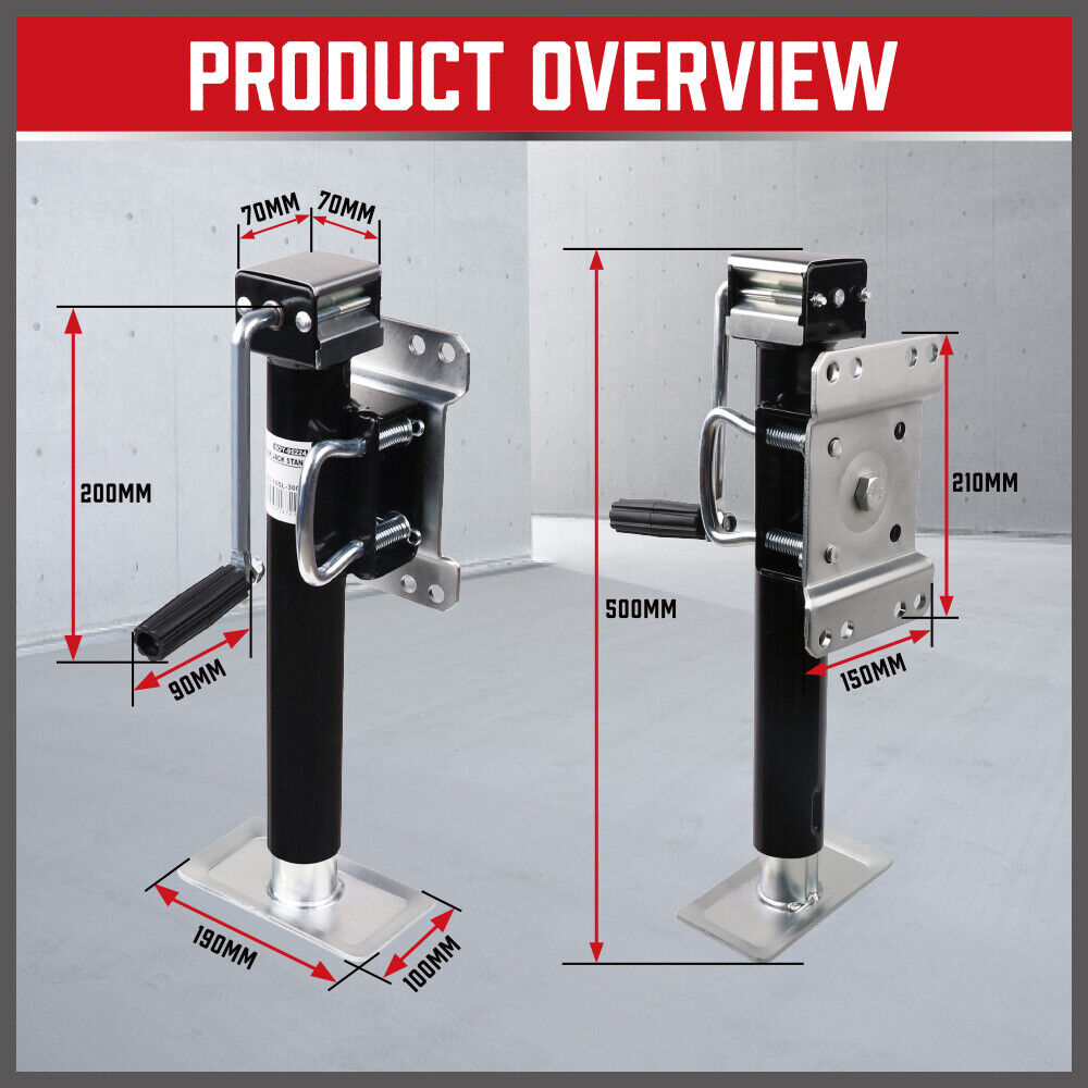 Automotive Lifts & Hoists: Trailer Caravan Canopy Jack Leg Stand Heavy Duty 2267KG/5000lbs Side Handle