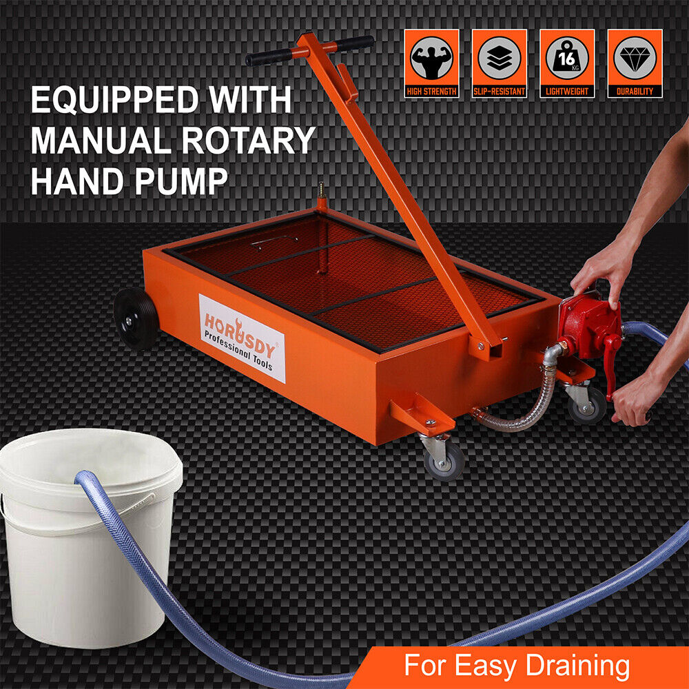 Automotive Parts: HORUSDY 76L Low Profile Waste Oil Drainer Mobile Workshop Pump Vehicle 4WD Truck