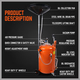 Sewage Pumps: HORUSDY 80L Waste Oil Drainer Pneumatic Fluid Collection Workshop with Extractor