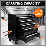Tool Boxes: Black15 Drawer Tool Box Trolley Cabinet Storage Cart Garage Toolbox Organiser