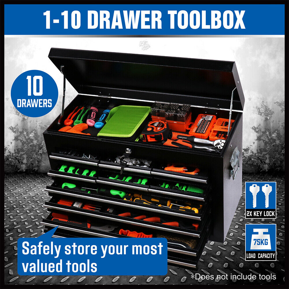 Storage Cabinets & Lockers: HORUSDY 10-Drawer Tool Box Chest Toolbox Lockable Drawer Cabinet Garage Storage