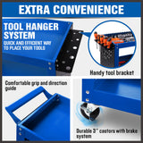 Kitchen & Dining Trolleys: Blue 3-Tier Tool Cart Storage Trolley Toolbox Workshop Garage Organiser 150kg Blue