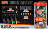 Automotive Repair & Speciality Tools: 30-Piece Premium Bungee Cord Assortment Includes 10” to 40” Bungee Cords, Canopy Ties & Tarp Clips