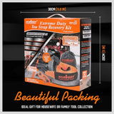 Bicycle Stands & Storage: Heavy Duty 9.1M Recovery Tow Straps Snatch Kit - 32,000 LBS Break Strength with D-Ring Shackles for Off-Roading Recovery and Hauling