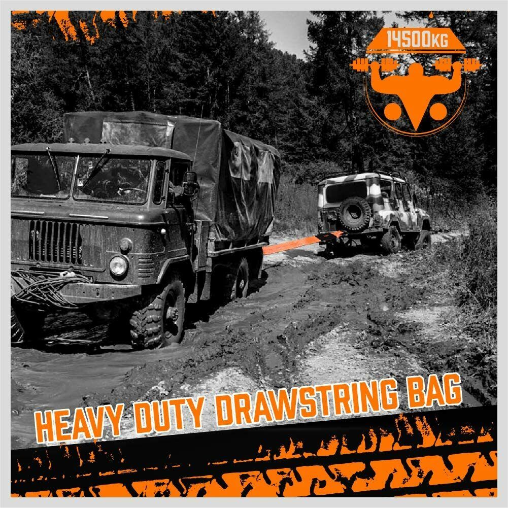 Bicycle Stands & Storage: Heavy Duty 9.1M Recovery Tow Straps Snatch Kit - 32,000 LBS Break Strength with D-Ring Shackles for Off-Roading Recovery and Hauling