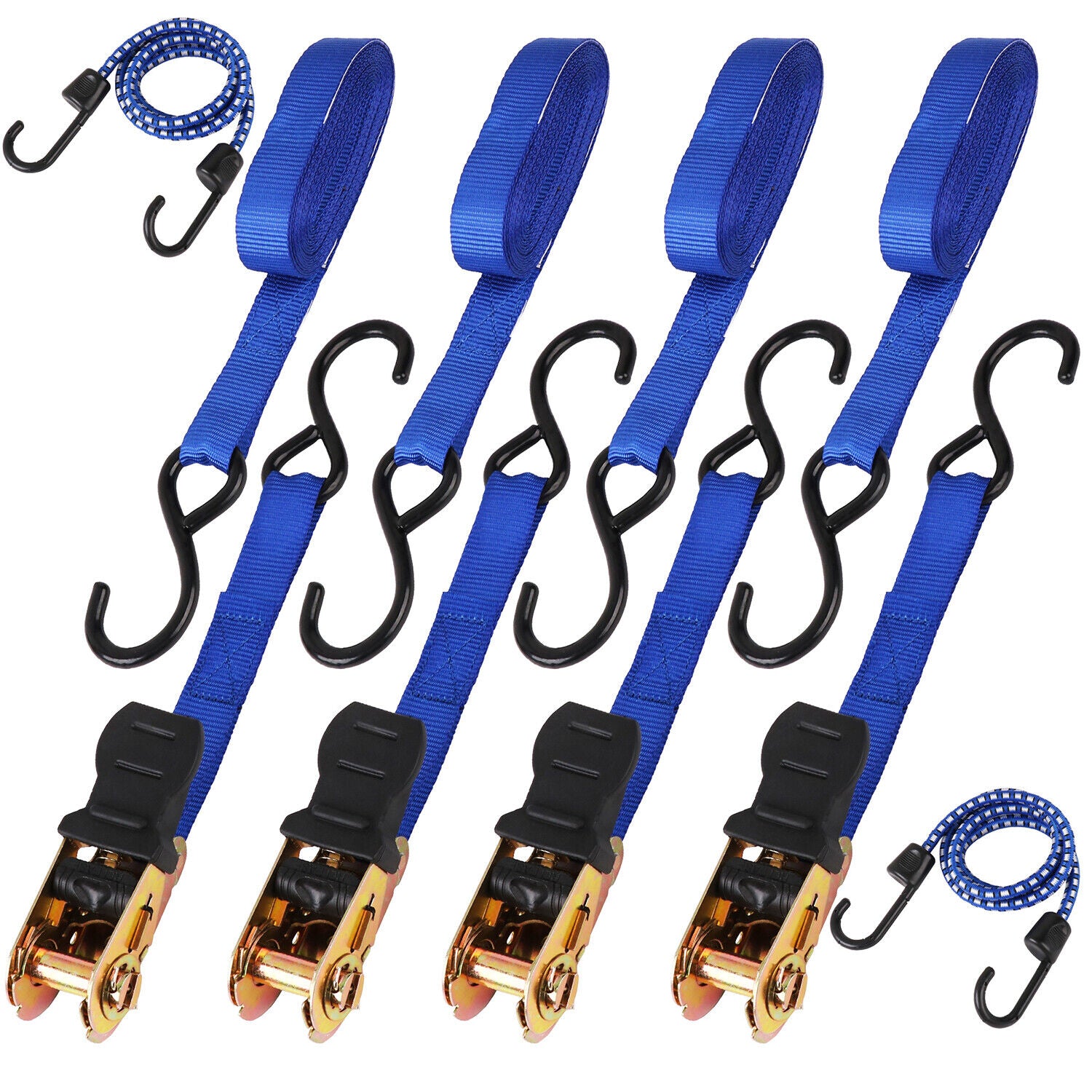 Automotive Repair & Speciality Tools: 10Pcs Ratchet Tie Down Straps 997KG 4.5M Trucks Trailer Strap ‎Stainless Steel