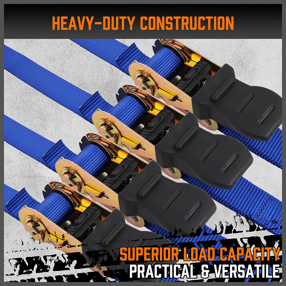 Automotive Repair & Speciality Tools: 10Pcs Ratchet Tie Down Straps 997KG 4.5M Trucks Trailer Strap ‎Stainless Steel