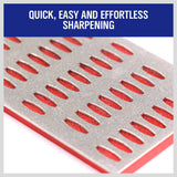 3Pc Diamond Sharpening Stone Whetstone Sharpener Set Scissors Knife With 3 Grits