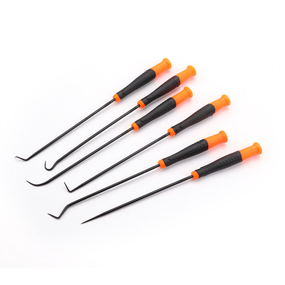 Automotive Repair & Speciality Tools: 6Pc Extra Long Pick and Hook Set O Ring Seal Puller Remover Fuse Wire Scribe