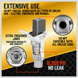Tool Sockets: Grease Gun Coupler Quick Release & Lock 1/8‘’ NPT Rated 10,000 PSI Storage Case
