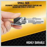 Tool Sockets: Grease Gun Coupler Quick Release & Lock 1/8‘’ NPT Rated 10,000 PSI Storage Case