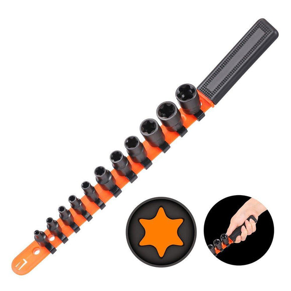 11Pc E-Torx Socket Set Female External Star Type E4-E20 3/8