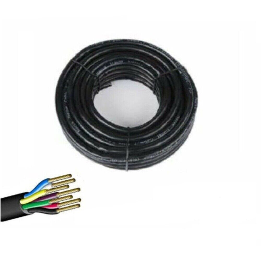 Automotive Repair & Speciality Tools: 7 Core Wire Cable 100M Trailer Cable Automotive Boat Caravan Truck Coil V90 PVC