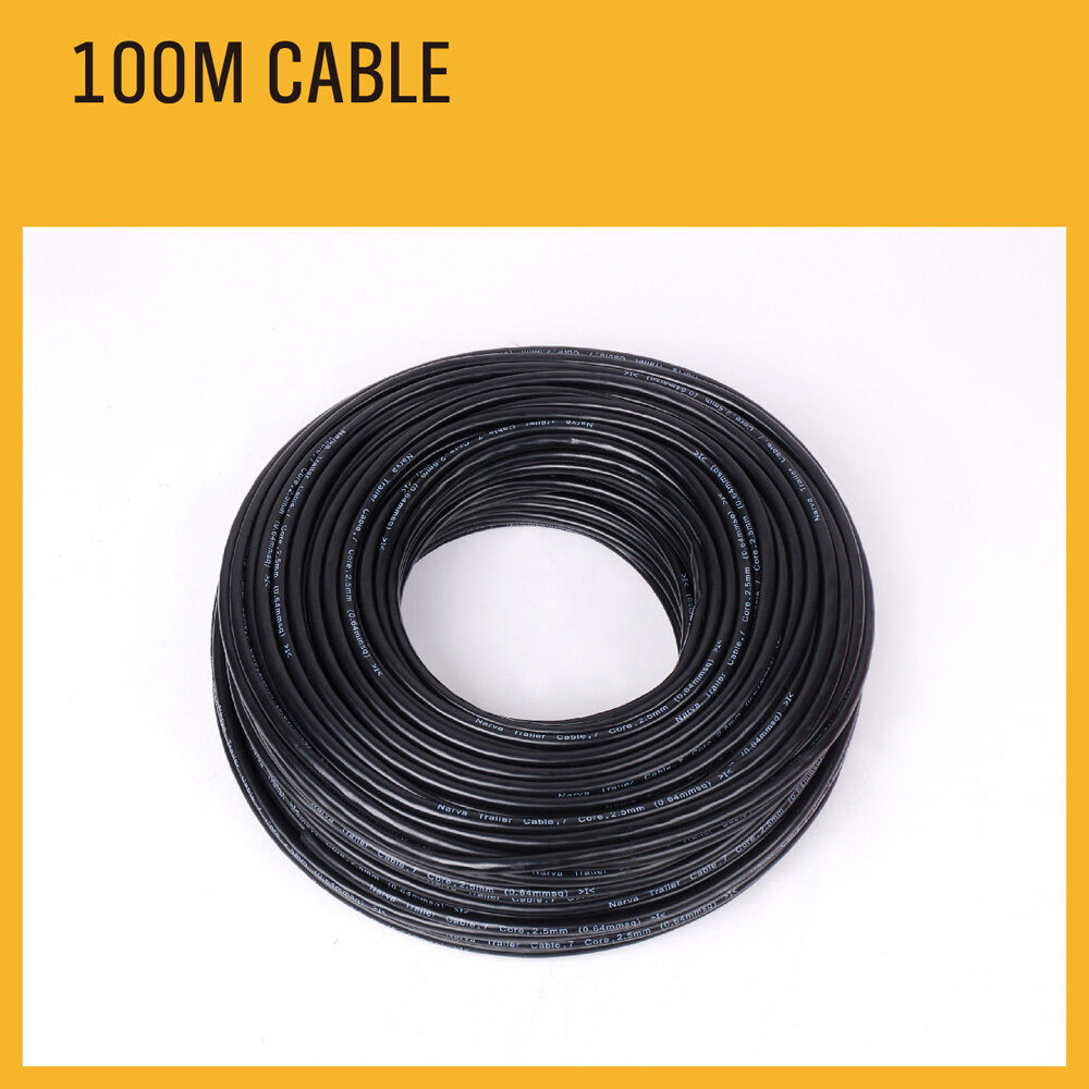 Automotive Repair & Speciality Tools: 100M 7 Core Wire Cable Trailer Cable Automotive Boat Caravan Truck Coil V90 PVC