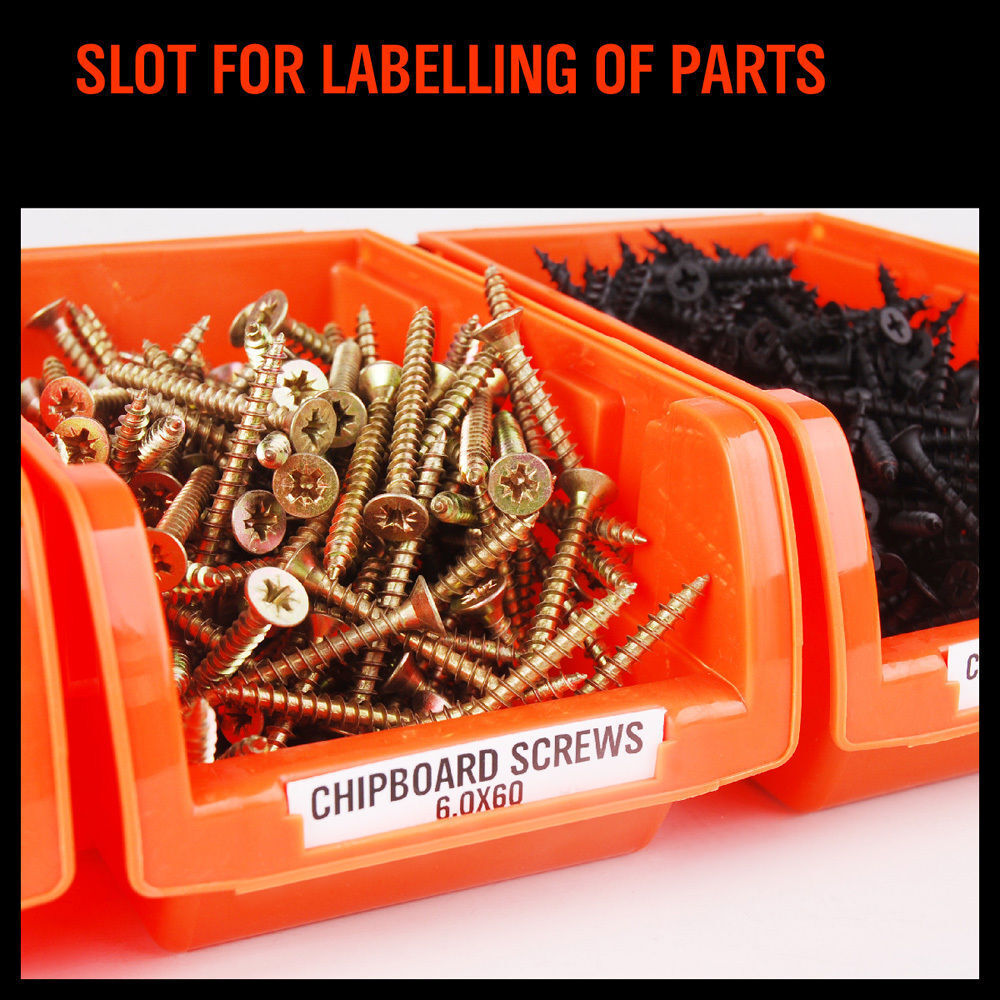 Wall Storage Racks: NEW 8 PC Wall Mounted Storage Bins Rack Set Nuts Bolts Organizer Parts 97903