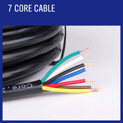 Automotive Repair & Speciality Tools: 10M X 7 Core Wire Cable Trailer Cable Automotive Boat Caravan Truck Coil V90 PVC