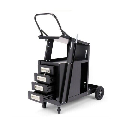 Kitchen & Bathroom DIY: 4-Drawer Welding Cart MIG Welder Trolley Cabinet TIG ARC MMA Plasma Cutter Bench