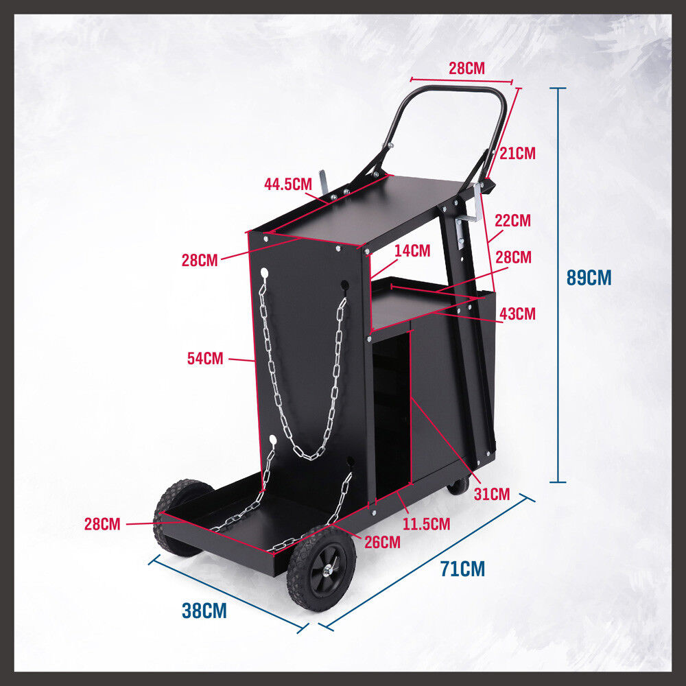 Kitchen & Bathroom DIY: 4-Drawer Welding Cart MIG Welder Trolley Cabinet TIG ARC MMA Plasma Cutter Bench